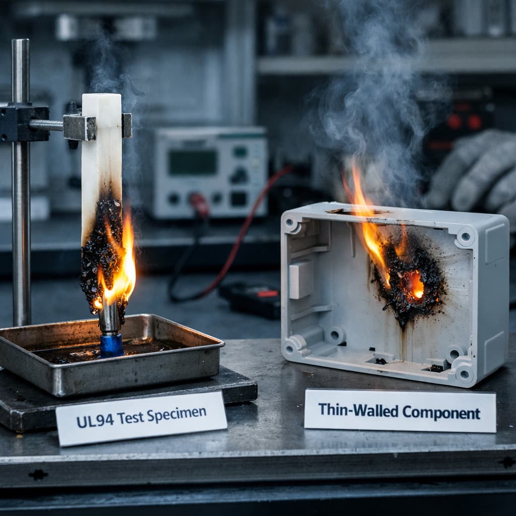 لماذا لا يزال النايلون المقاوم للهب، والذي يجتاز معيار UL94، يفشل في المنتجات النهائية؟ القسم 1